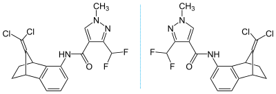 Chemical structure (showing stereochemistry) - left picture: SYN546526; right picture: SYN546527