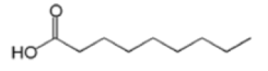 Chemical structure of Nonanoic acid