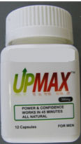 UPMAX capsules front of bottle