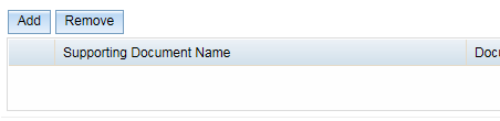 Screenshot: Add and Remove buttons for uploading supporting documents