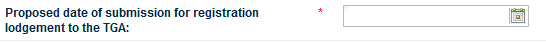 Screenshot: Proposed submission date field