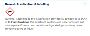 Image of the European Union labeling of helium