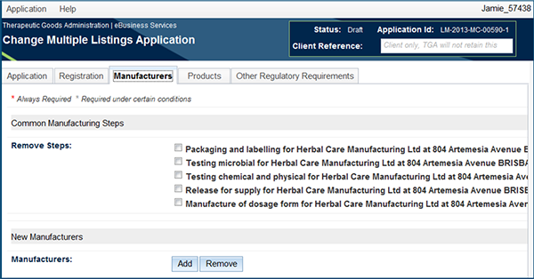 screenshot of Change Multiple Listing Applications fields