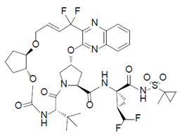 chemical structure of glecaprevir