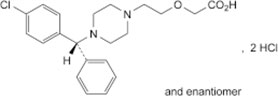 Structure of cetirizine hydrochloride