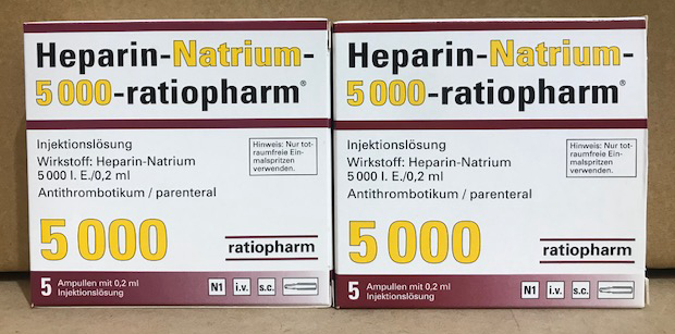 Picture of Heparin Natrium 5000 Ratiopharm - carton