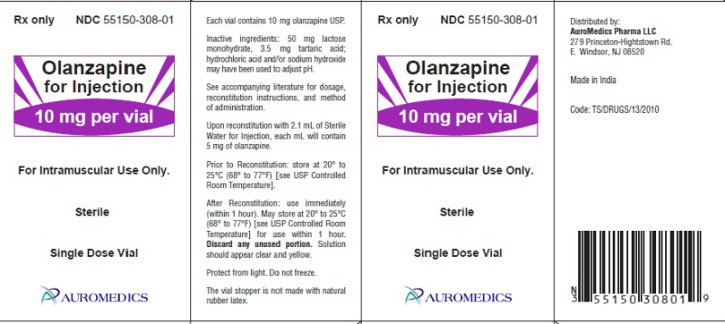 Picture of Olanzapine for intramuscular injection 10mg single dose vial (Auromedics) 1