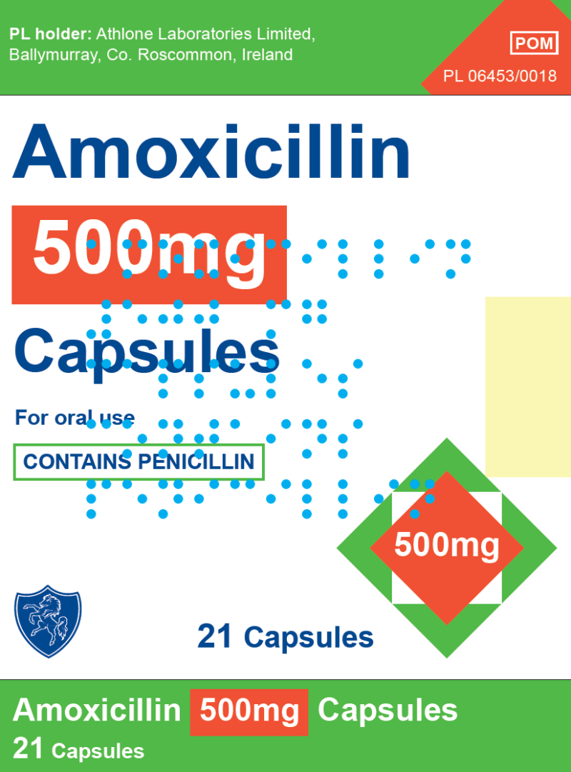 Amoxicillin 500mg Capsules BP (Athlone) | Therapeutic Goods ...