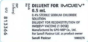 Picture of IMOJEV (Thailand presentation) - diluent label