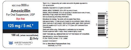 Picture of Amoxicillin powder for oral suspension, USP 125mg/5mL (West-Ward) 