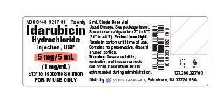 Picture of Idarubicin hydrochloride injection , USP 5mg/5mL  vial (West-ward/ Hikma)