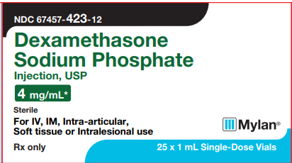 Picture of DEXAMETHASONE MYLAN dexamethasone phosphate (as dexamethasone sodium phosphate) 4mg/1mL (Mylan USA) - Carton