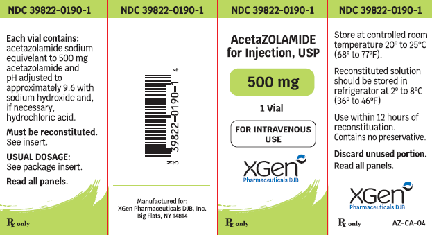 Picture of Acetazolamide for injection, USP 500mg vial (XGen)