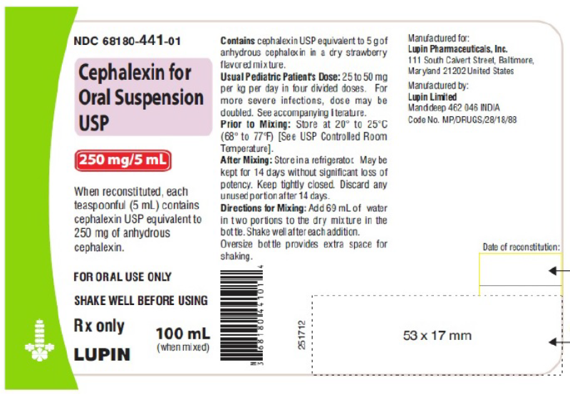 Picture of Cephalexin for oral suspension, USP 250mg/5mL (Lupin)