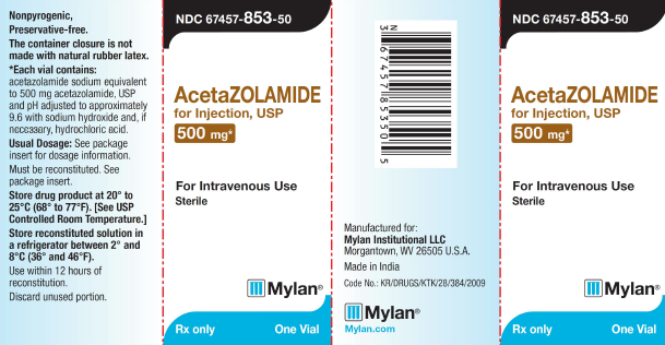 Picture of Acetazolamide for injection, USP 500 mg (Mylan USA)