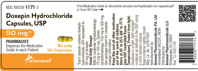 Picture of Doxepin hydrochloride 50mg capsules, USP (Amneal)