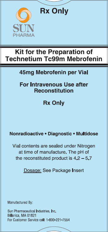 Picture of Mebrofenin kit for the preparation of Technetium Tc 99m mebrofenin for injection (USA) - carton label