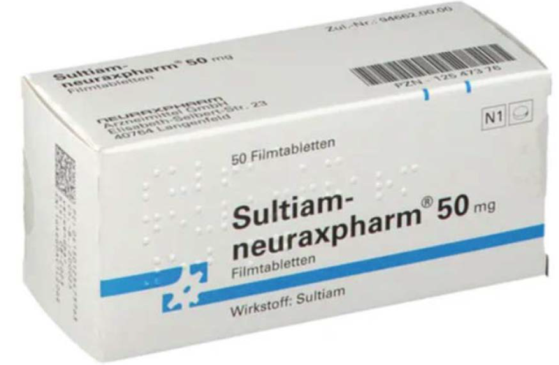 Picture of Sultiame neuraxpharm 50mg film-coated tablets (Neuraxpharm)