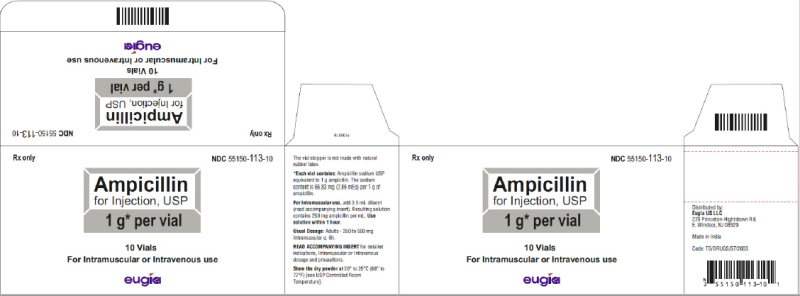 Picture of Ampicillin Eugia Pro Pharma carton label