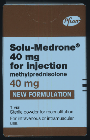 Picture of Solu-Medrone methylprednisolone sodium succinate 40mg powder for injection 