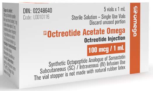 Picture of Picture of Octreotide Acetate Omega 100mcg/mL - carton