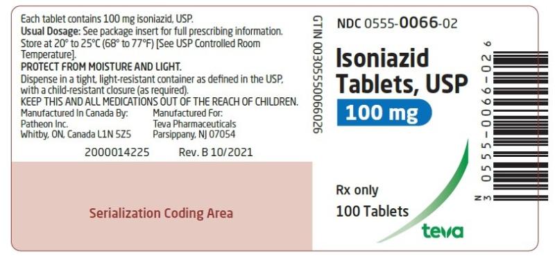 Picture of Isoniazid tablets, USP 100mg - label