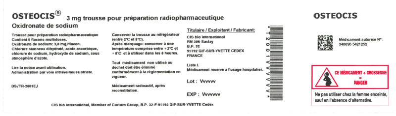 Picture of OSTEOCIS sodium oxidronate 3 mg kit for radiopharmaceutical preparation - carton