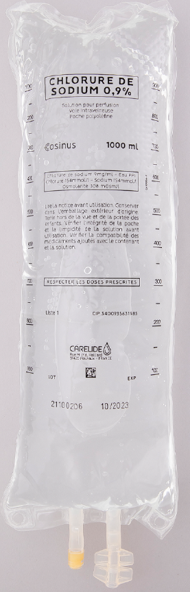 Picture of 0.9% Sodium Chloride solution for infusion 1000mL - bag