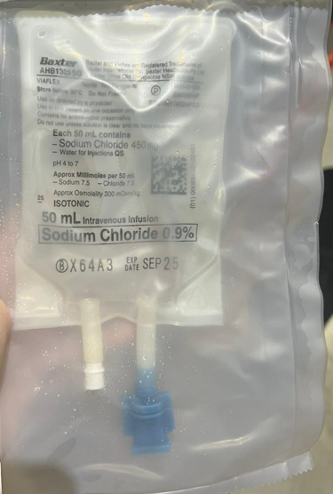 Picture of 0.9% sodium chloride IV infusion in VIAFLEX 50mL - bag