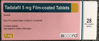 Picture of Tadalafil 5mg film-coated tablets - carton front