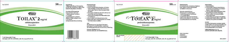 Picture of TOILAX bisacodyl 2mg/mL rectal enema - carton