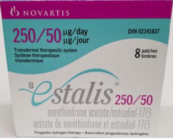 Picture of Estalis 250-50 transdermal therapeutic system Canada - label