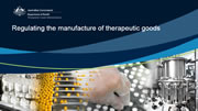 picture of the cover of Regulating the manufacture of therapeutic goods